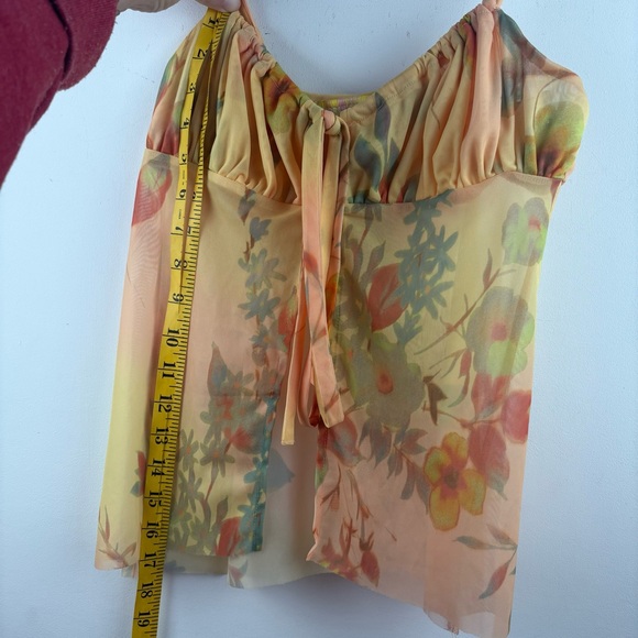 Urban Outfitters UO Angelic Longline Flyaway Sheer Floral Cami Tank Flowy Small* - Picture 10 of 11